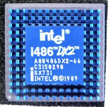 Intel i486 DX2 66 CPU A80486DX2-66 SX731 Blue...