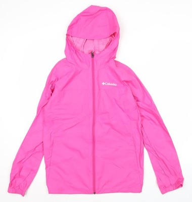 Columbia Teens Regenjacke rosa wasserdicht mit Kapuze L 14/15
