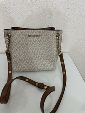 Michael Kors Schultertasche MK Logo Canvas/Le...