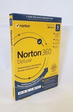 Retail Norton 360 Deluxe Band New Key Card 5 Devices Auto Renewal US only