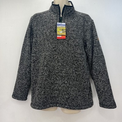 Orvis Fleece Herren Medium Grey Sherpa Lined Pullover Angeln Outdoor Jacke