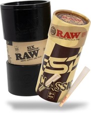 RAW Six Shooter for 1 1/4 Papers and RAW Cones Classic 1 1/4  50 Pack  Bundle
