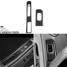 Real Carbon Fiber Interior Window Lift Switch Cover Trim For Nissan 300ZX 89-97