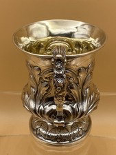 FINE ANTIQUE SOLID SILVER WILLIAM IV MUG LONDON 1835, BY CHARLES GORDON, 128g