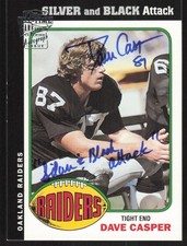 2004 Topps Fan Favorites Silver & Black Attack INSCRIBED Dave Casper Auto BB2