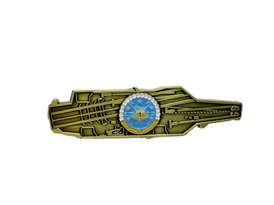 USS Dwight D. Eisenhower (CVN-69) Challenge Coin - US Navy Carrier Shape
