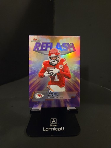 /125 Topps Finest Reflash Xavier Worthy Purple Refractor KC Chiefs Football!