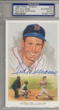 ~TED WILLIAMS Signed Autographed Perez Steele Celebration Postcard #43 PSA/DNA~
