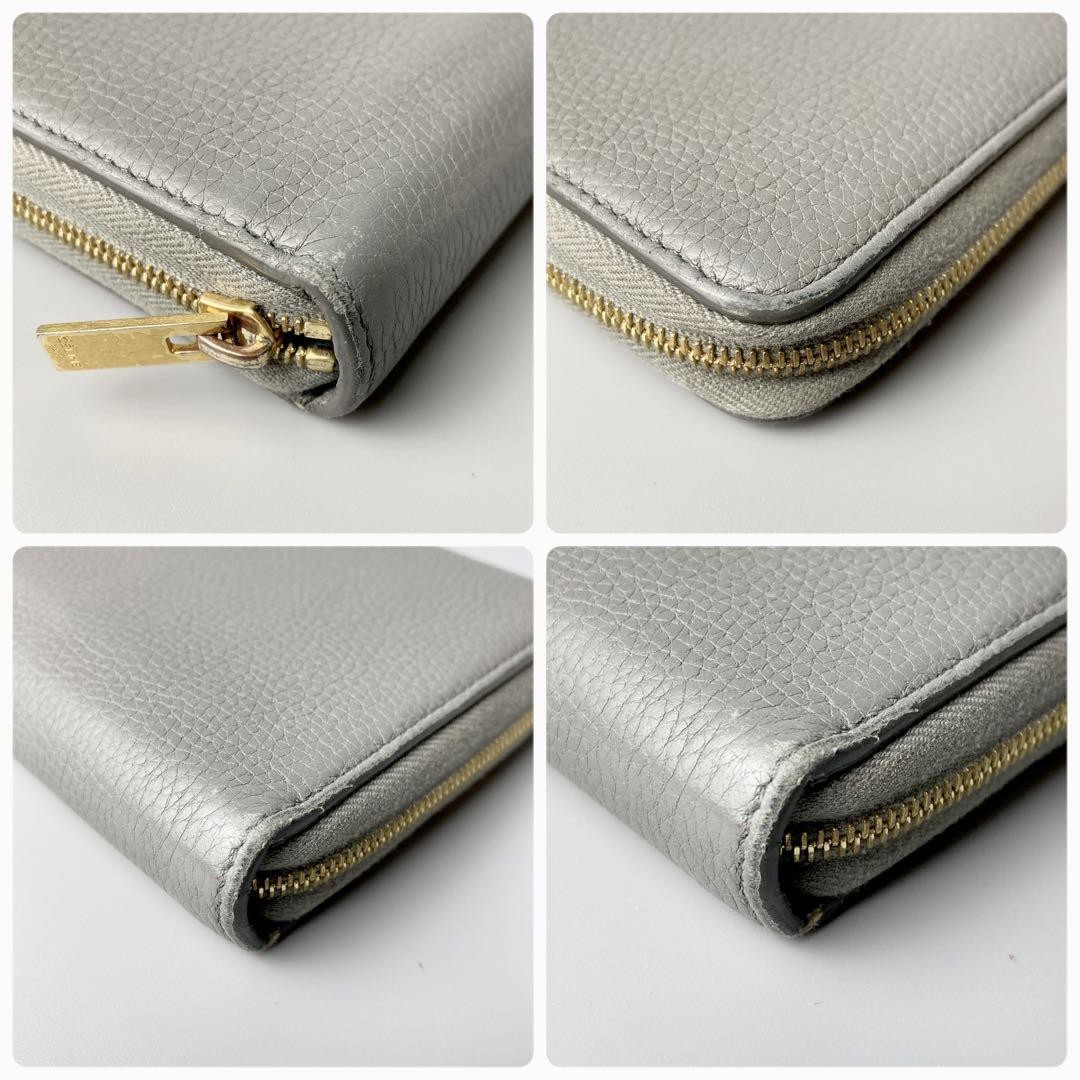 CELINE Multi-function Long Wallet Round Zipper Gr… - image 10