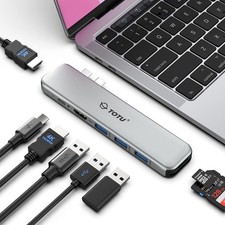 MacBook USB C Hub Multiport Adapter, 8 in 2 MacBook Docking Station with Dual HD