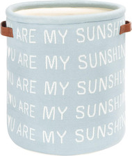 Baby Collection My Sunshine Blue Cotton Nursery Storage Basket with Handles Ful