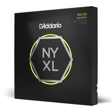 D'Addario NYXL Bass Guitar Strings Set, Nickel Plated, 5-String, 45-130, Multi