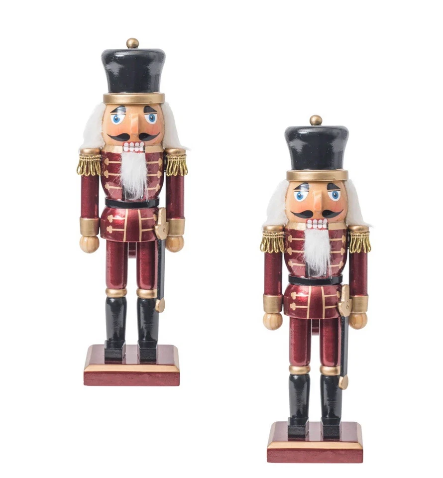 Nussknacker Duo Holzfiguren Weihnachten Dekoration Figur 24 CM Hoch NEU OVP