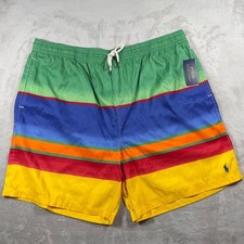 Polo Ralph Lauren Mens Multi Color Striped Swim Trunks 3XLT Big  Tall NEW