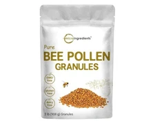 Micro Ingredients Pure Bee Pollen Granules, 2lbs | Fresh Harvest, Natural...