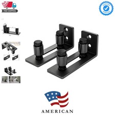 Sliding Barn Door Bottom Adjustable Floor Guide Roller, Black, Smoothly and Q...
