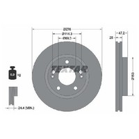 2X Bremsscheibe Vorne FüR Hyundai Trajet FO 2.0 2.7 99 Bis 08 Textar G4JP G4GC