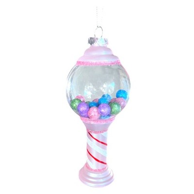 Gumball Machine Glass Ornament Kurt Adler Candy Pink Christmas 6'' Sweet Shop