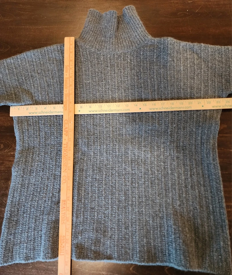 Suéter Gris Cuello Alto Granate Hill Talla L Lana de Cordero Angora Mezcla de Conejo Foto 3 de 4
