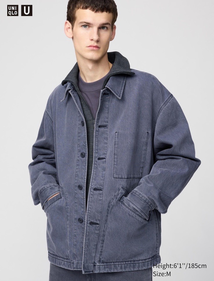 Uniqlo U Oversized Color Denim Jacket Gray Size XS | eBay
