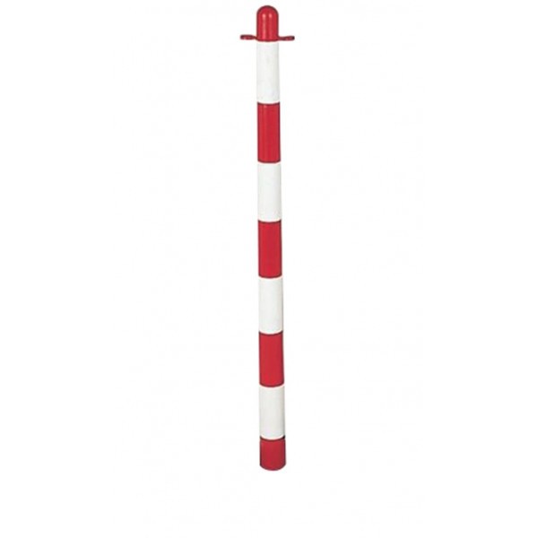 Signs and Labels Modular Post System - Red and White Post - FPB9K