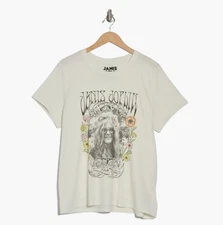 Lucky Brand Janis Joplin Graphic Crop T-Shirt Size Large Cotton