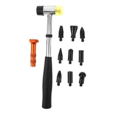 Dent Repair Tool Paintless Dent Fix Tools Kit Rubber Mallet Hammer and Dolly 