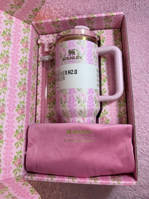 #ad 🩷 40oz Pink Floral Stanley Loveshack Shack Fancy Tumbler NEW IN BOX 🩷 $45.00