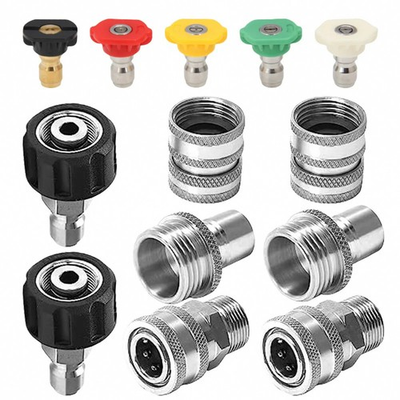 #ad #ad Stainless Steel High Pressure Washer Quick Connect Adapter Kit 8pc With 5 $89.89