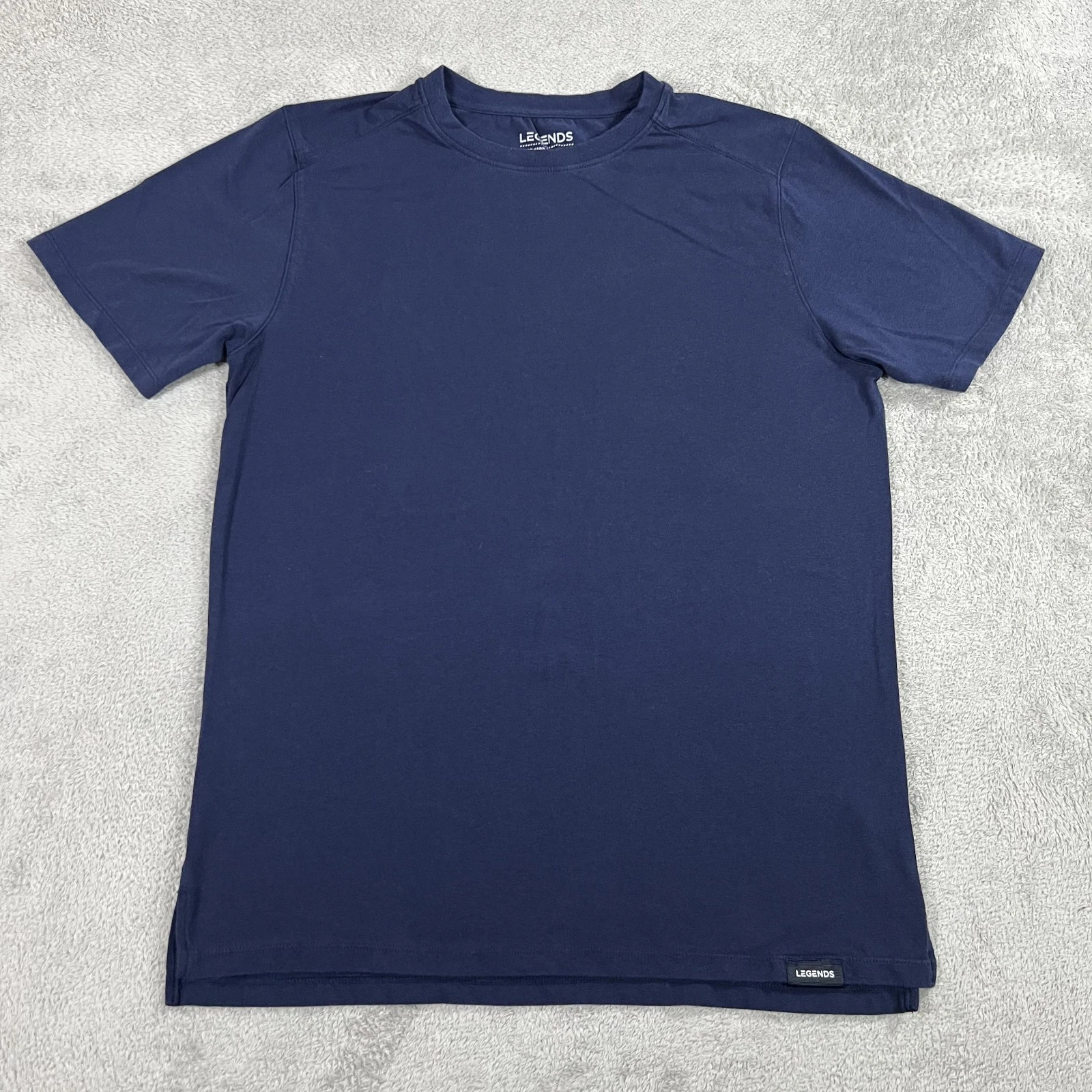 Legends Shirt Mens Medium Blue Tee Training Athletic Performance Gym Stretch