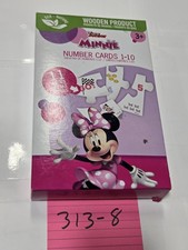 Disney Minnie Number Cards 1-10 Wooden 11 Pieces 3 Educational Toy New Game