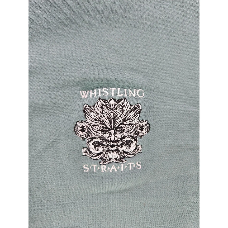 Pullover Adidas adiPure Whistling Straits Logo Golf 1/4 Cremallera Para Hombres L Verde Salvia Foto 3 de 4