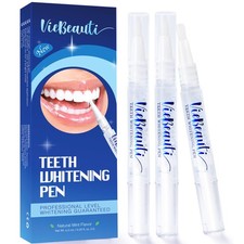 Teeth Whitening Pen 3 Pcs Natural Mint Flavor Portable Painless 30 Uses