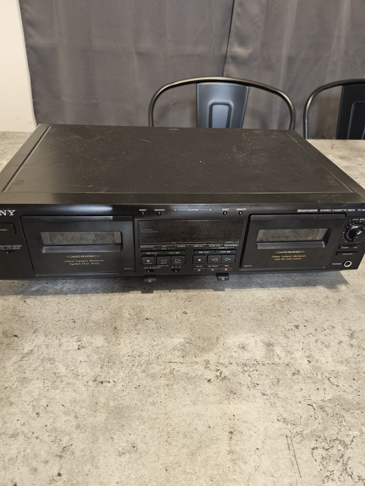 Sony TC-WE605S Dual Cassette Deck With Dolby B,C,S TESTED