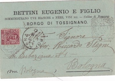 XX323-Bologna-Borgo Tossignano-Bettini Eugenio Et Fils