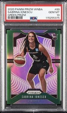 2020 PANINI PRIZM WNBA GREEN PRIZM #89 SABRINA IONESCU PSA 10
