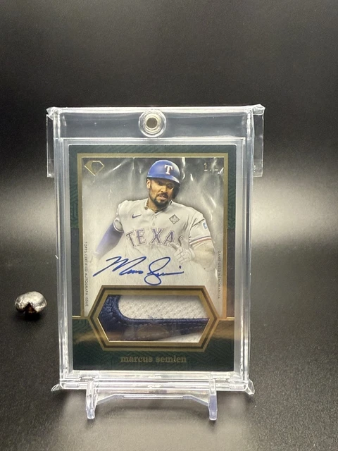 2024 Topps Diamond Icons Auto Nike Logo Patch Card Marcus Semien #NPA-MS 1/1