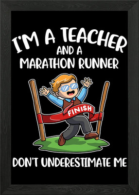 Lehrer und Marathon gerahmtes Wandbild Poster Leinwanddruck Bild