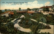 Inner Court Ramon's Marriage Place San Diego California vintage postcard g887