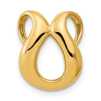 14k Gelbgold passt bis zu 2mm Regular 4mm Fancy Omega Slide Anhänger