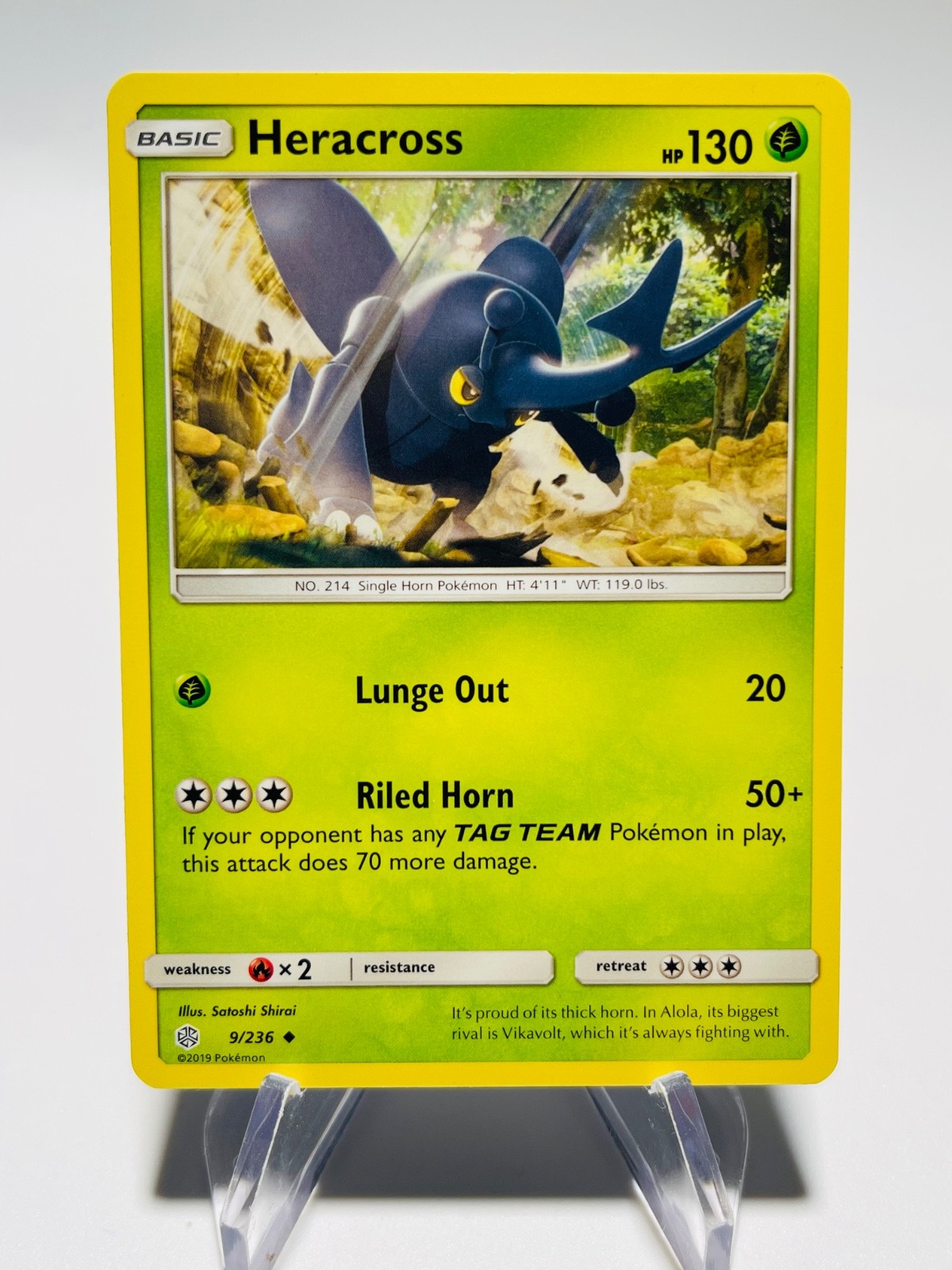 HERACROSS 2019 Pokemon Cosmic Eclipse  Uncommon POKÉMON 9/236