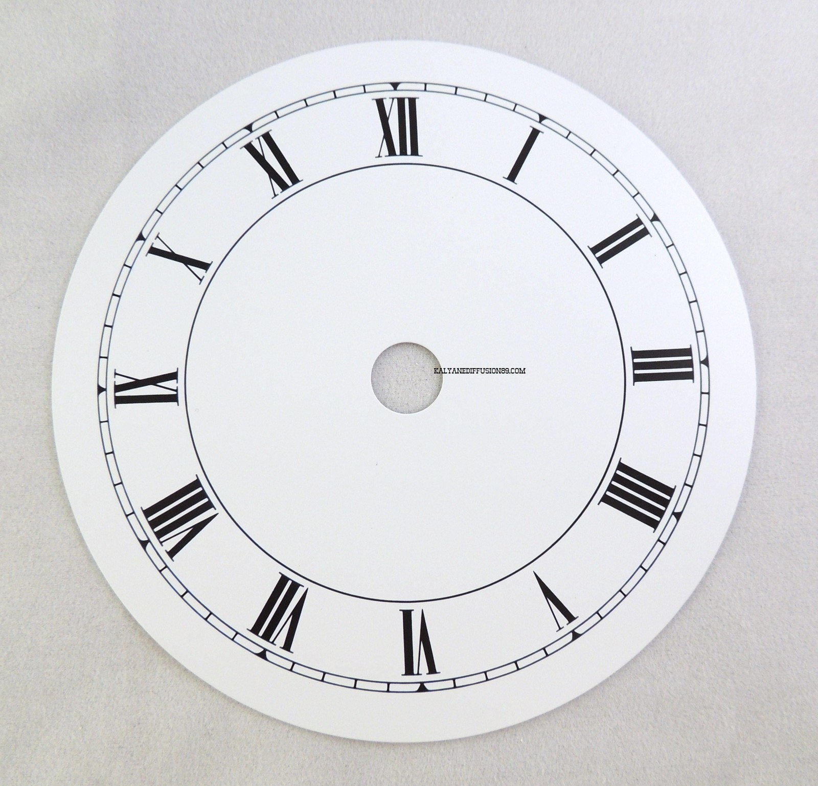 Cadran alu laqué blanc ø 13 cm, pièces horlogerie Brocot et Charles X
