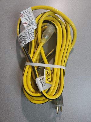 Husky 25 ft. 12/3 Heavy Duty Indoor/Outdoor Extension Cord with