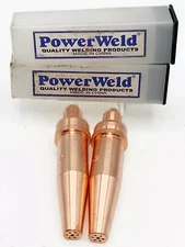 PowerWeld 1-101-2  Welding Tip NEW Size 2 ** Lot Of 2 Tips** Victor Style