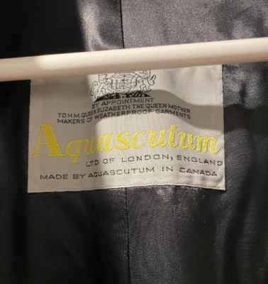 Aquascutum 80s Club Check Wool Balmacaan Coat Raglan Sleeve