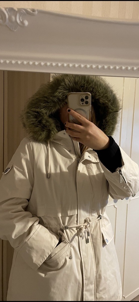 PARKA LONDON Caversham Faux Fur Parka The Two-In-One £325 Size L New