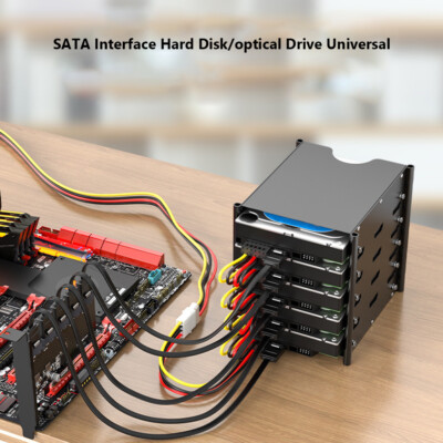 SATA 3.5/2.5 inch 1 to 5 SATA Hard Drive Power Supply Splitter Cable Cord 18AWG
