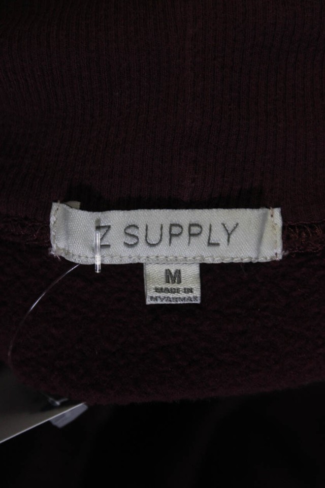 Z Supply Womens Pullover Oversized Cowl Neck Sweatshirt Red Cotton Size Medium eBay