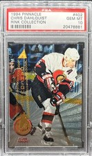 Chris Dahlquist 1994 Pinnacle Rink Collection #402 PSA 10 POP 1 Ottawa Senators