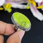 Natural Lizardite Gemstone Handmade Jewelry 925 Sterling Silver  Ring